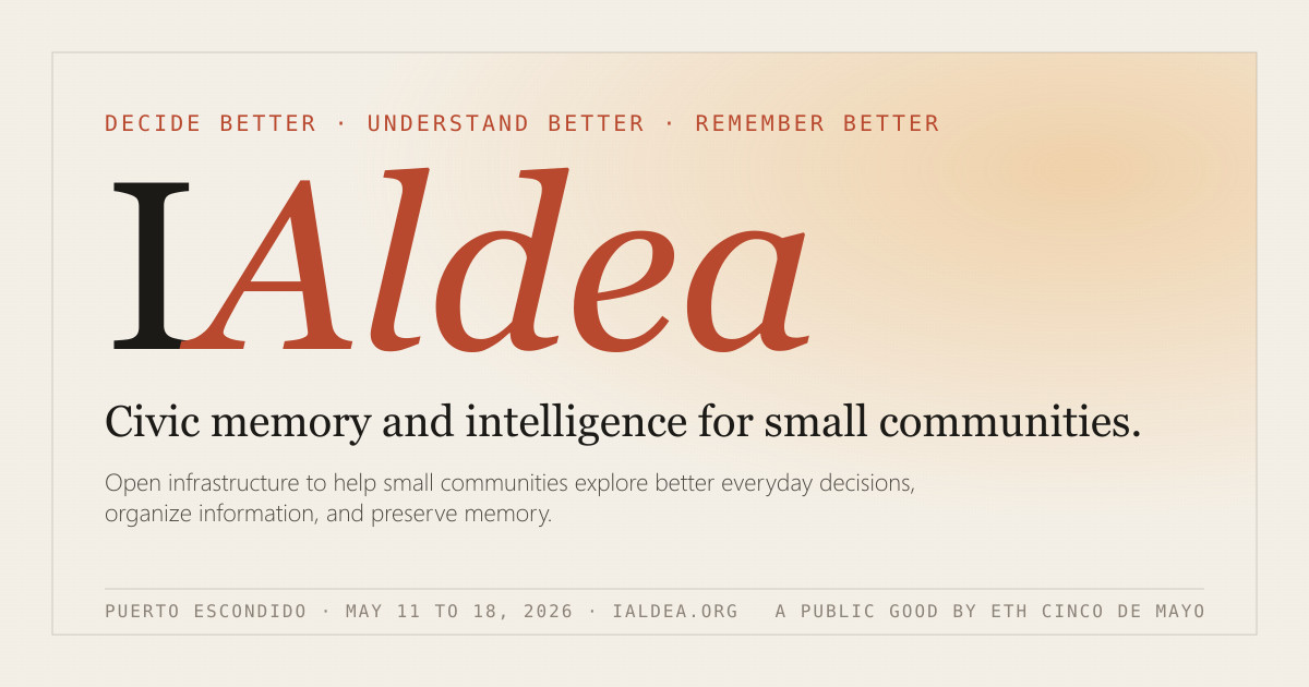 IAldea, an open-source civic memory layer